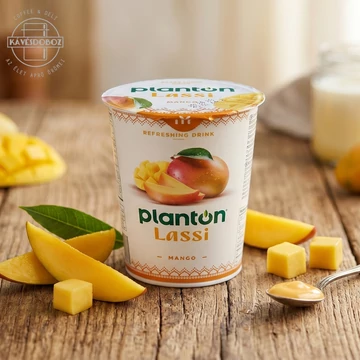 Planton Lassi Vegangurt kókuszkivonat alapú fermentált ital, mangó ízesítéssel 200 g